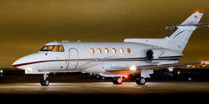 Hawker 750 view for Palm Beach charter
