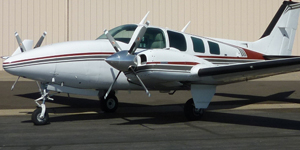 Beech Baron 58 view for Palm Beach charter