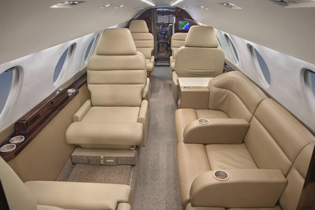 Falcon 20 cabin for Palm Beach charter