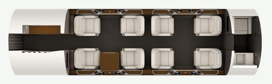 Bombardier Challenger 350 cabin for Palm Beach charter